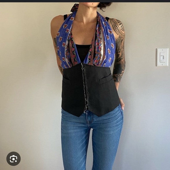 Super Lucky Cat Vintage Patterned Sleeveless Vest Top size small vintage - Picture 1 of 16